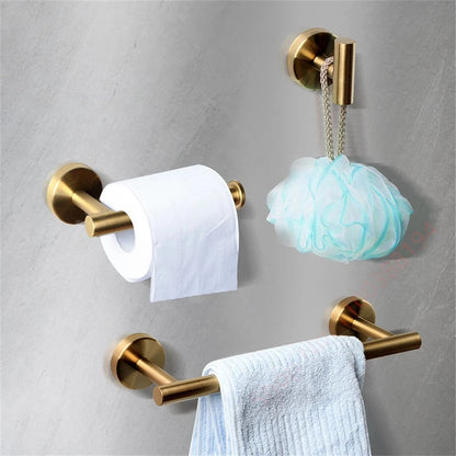 No Punching Wall Mounted Shower Towel Holder Rustproof Anticorrosion Stainless Steel Bathroom Kitchen Roll Paper Toilet Holder