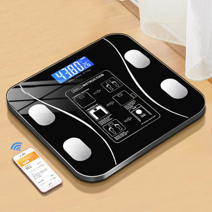 Smart Body Fitness Compositions Health Analyzer with Smartphone App Scale USB Rechargeable Wireless Digital Weight Scale