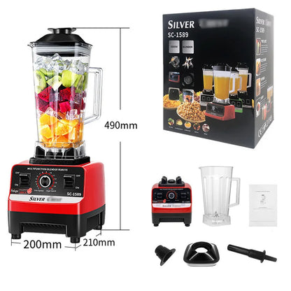 4500W Juicer Duty Commercial Blender Heavy Blenders Electric Mixer Blender Food Processor Juicer Fruit Mixer Juicer Ice Crusher