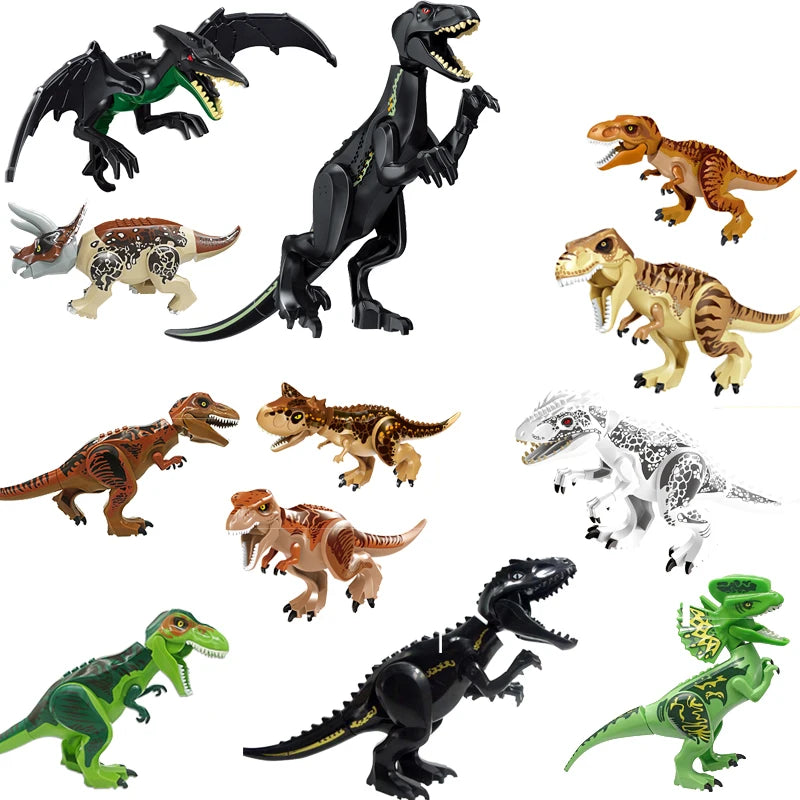 Jurassic World 2 Brutal Raptor Building Blocks Dinosaur Bricks Tyrannosaurus Indominus I-Rex Assemble Dino Kids Toys