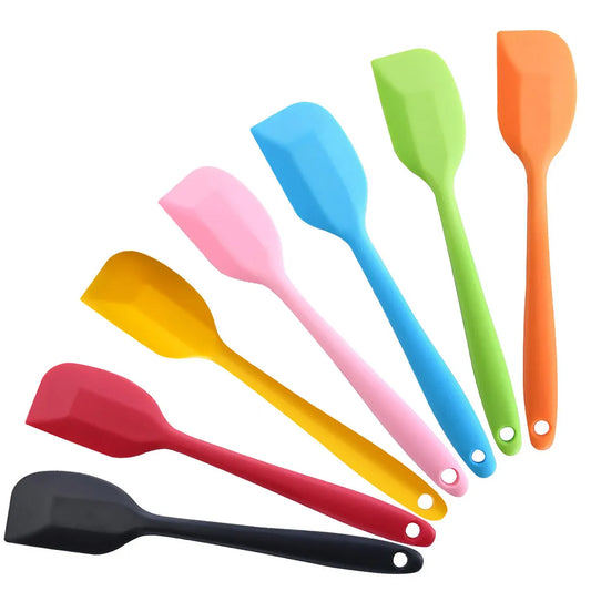 Multiple Color Silicone Baking Spatula Heat-Resistant Non-stick Cooking Kitchen Utensils Non-deformable Soft Baking Spatula