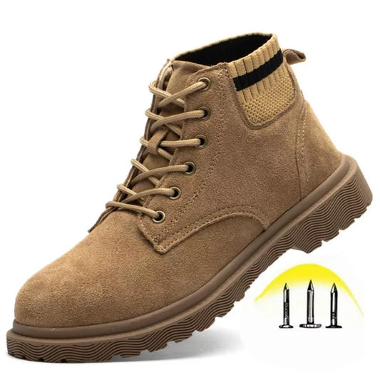 Work Safety Shoes Woman and Men Be Applicable Outdoor Steel Toe Anti Smashing Anti-slip Puncture Proof Work Boots