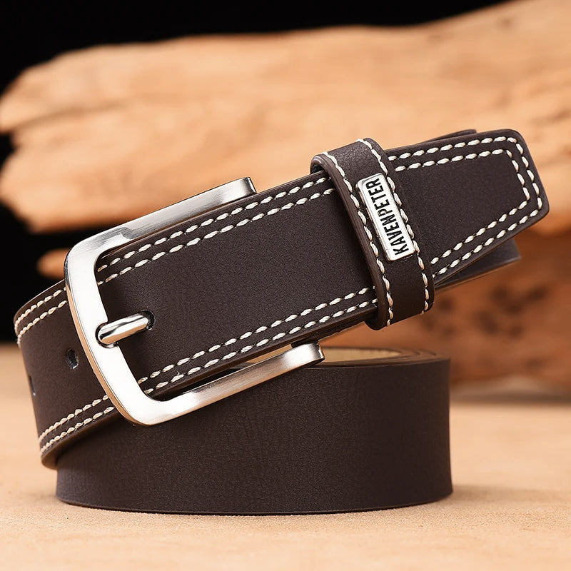 Men Genuine Leather Belt Luxury Designer Belts Cowskin Fashion Matt Strap Male Jeans for Man High Quality Cinturones Hombre Lujo