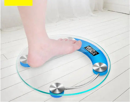 New Arrival 180kg diameter 28cm Home Bathroom Health Digital Electronic Glass LCD Weighing Body Scale