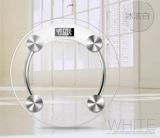 New Arrival 180kg diameter 28cm Home Bathroom Health Digital Electronic Glass LCD Weighing Body Scale