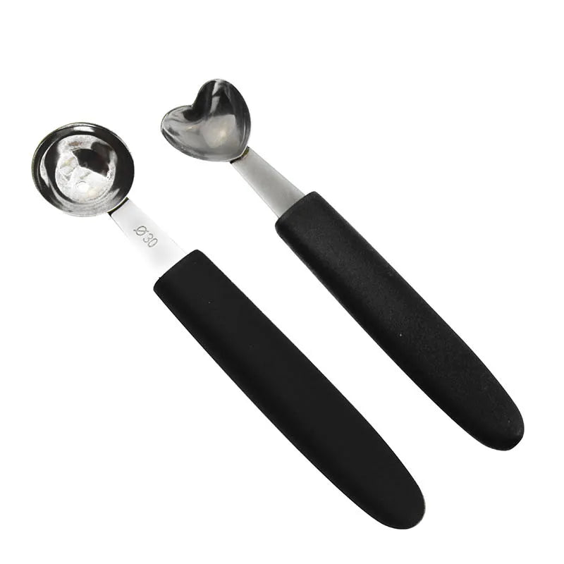 Multifunctional Single Head Stainless Steel Fruit Dig Ball Spoons Portable Ice Cream Spoons  Melon Scoops Kitchen Tools