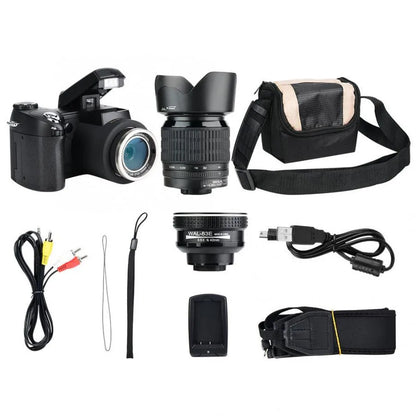 2021 New PROTAX D7100 Digital Camera 33MP FHD DSLR Half-Professional Telephoto & Wide Angle Lens sets 8X Digital zoom Cameras