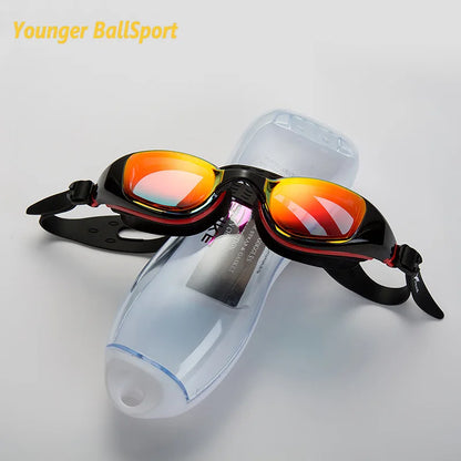 Professional Swimming Goggles Men and Women Silicone Colorful Electroplating Adult Replacement Nose Bridge Goggles Waterproof