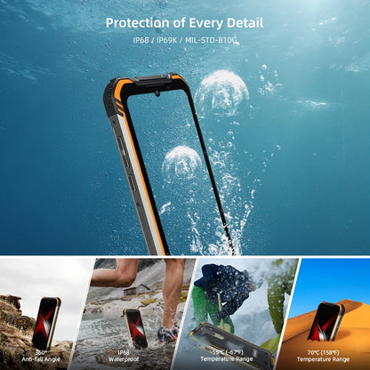 DOOGEE S58 Pro Waterproof Rugged Phone IP68/IP69K  5180mAh Smart Phone 5.71"FHD+Display 6GB+64GB Android 10 NFC Smartphone