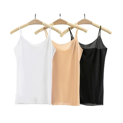 Women Camisoles Summer Girl Sexy Strap Cotton Sleeveless Thin Camisole Vest Solid Top All-match Base Vest Tops Female Undies