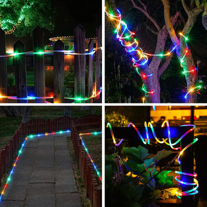 Outdoor Led Festoon Fairy Tube Rope String Lights Street Garland For Garden Yard New Year 2023 Christmas Decoration 5m 10m 15m