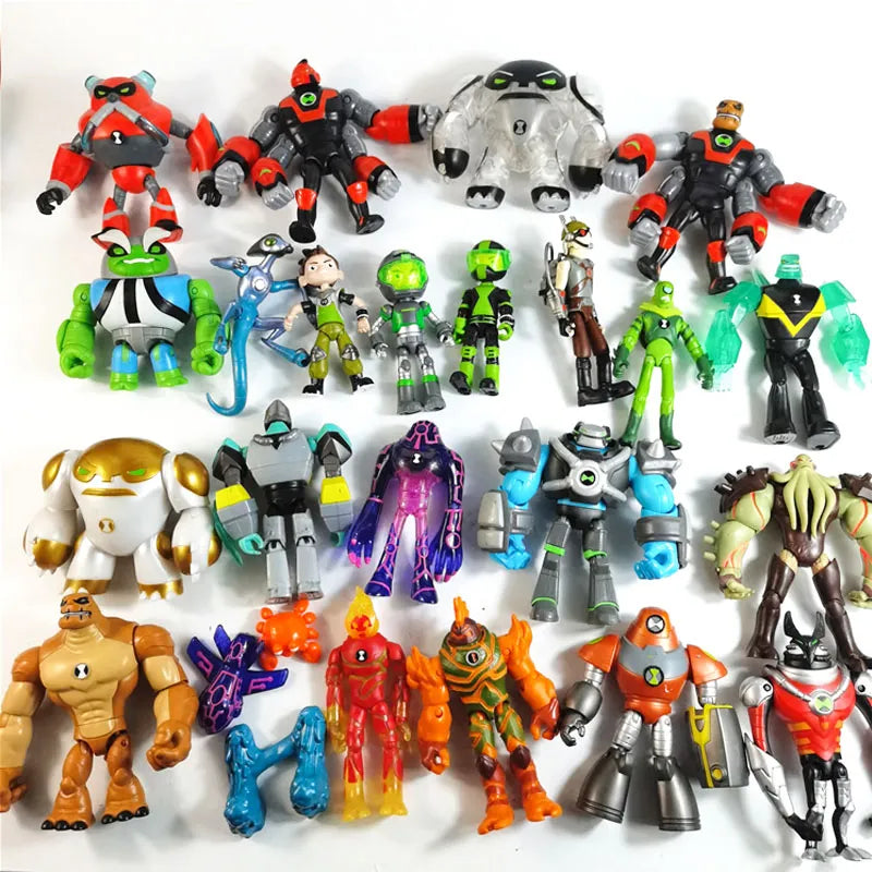 Omnitrix BEN10 Action Figures Ben Tennyson 10 Aliens Heatblast Overflow Model Toys Collection Desktop Decorations Children Gifts