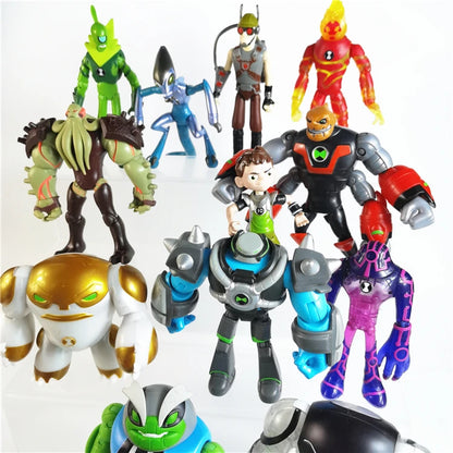 Omnitrix BEN10 Action Figures Ben Tennyson 10 Aliens Heatblast Overflow Model Toys Collection Desktop Decorations Children Gifts