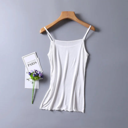 NEW Summer 100% Natural Mulberry Silk Strap Top Women Halter U Neck Solid Cami Vest Sleeveless Silk Tank Tops Ladies Camisole