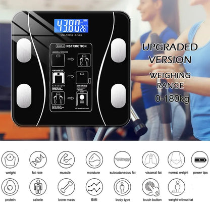 Body Fat BMI Scale Wireless LCD Digital Weight Mi Scales Floor Display Index Bathroom Human Electronic Smart Weighing Scales