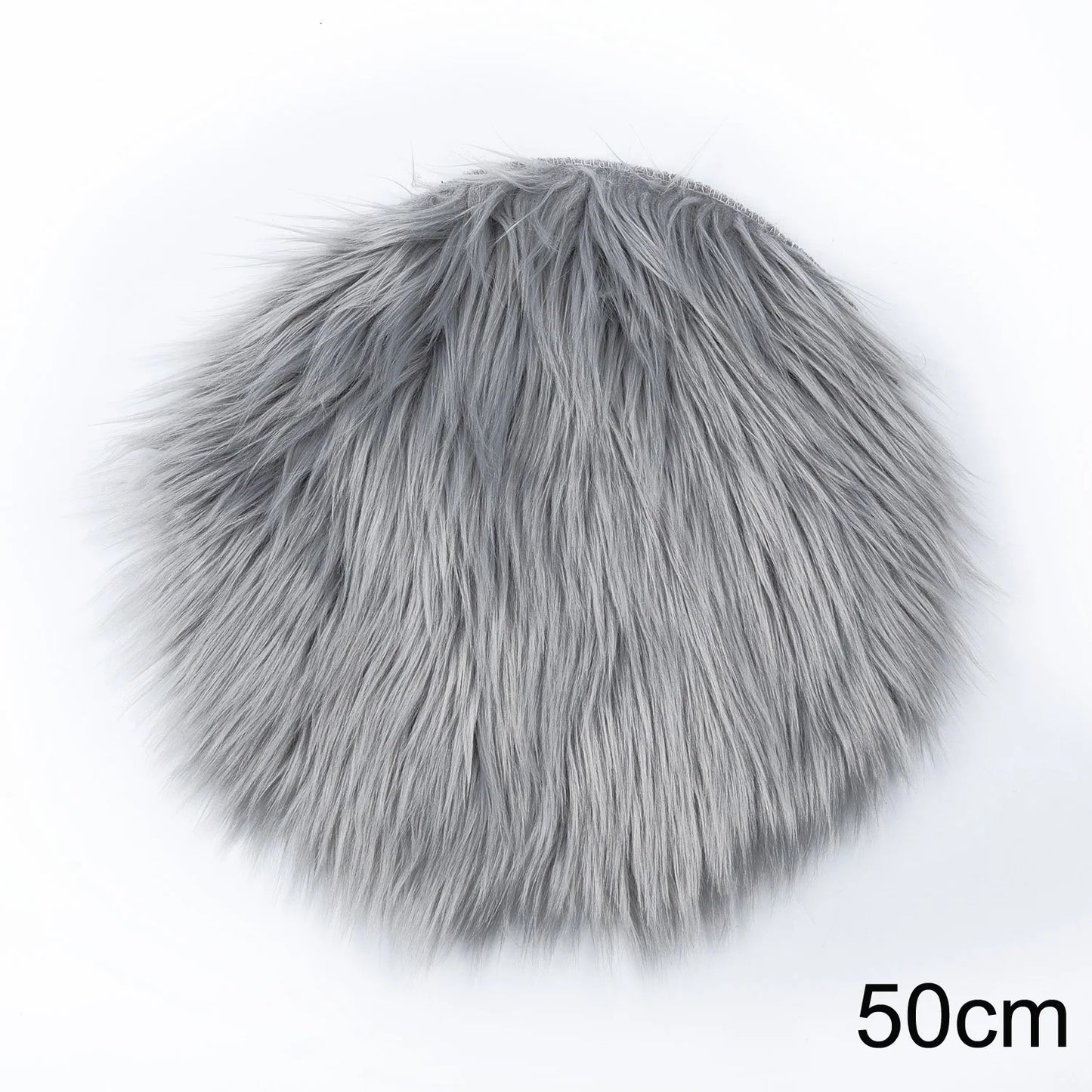 30cm Soft Faux Fur Rug Sofa Chair Desk Pad Household Bedroom Warm Mat  Round Plush Carpet Floor Mats Home Decorations