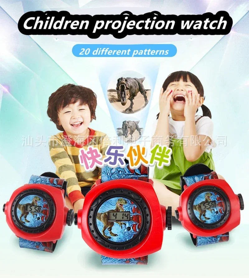 3D Projection Dinosaur Children Watches Kids Electronic Digital Watch Boys Girls Clock Wristwatches Christmas Gift Dropshipping