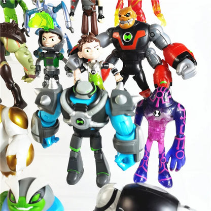 Bandai Genuine Ben Tennyson 10 Doll Monster Figure Toys Ben10 Omnitrix Way Big Benwolf Action Figure Table Ornaments Kids Gifts