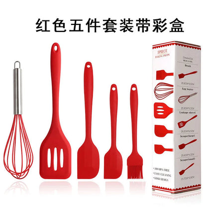 5pc Silicone Kitchen Utensils Kitchenware Cookware Sets Silicone Spatula Shovel Whisk Kitchen Tools Cooking Kitchen Accessories