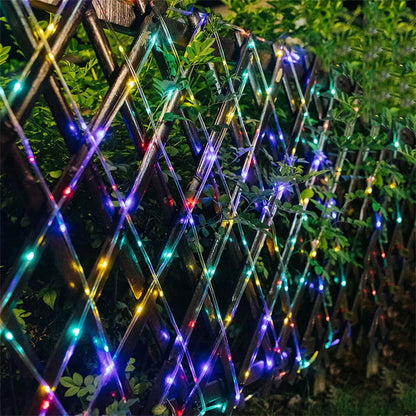 Solar Rope Light 8 Modes Rope String Light Outdoor Tube Fairy Light Waterproof Christmas Garland Light For Garden Patio Decor