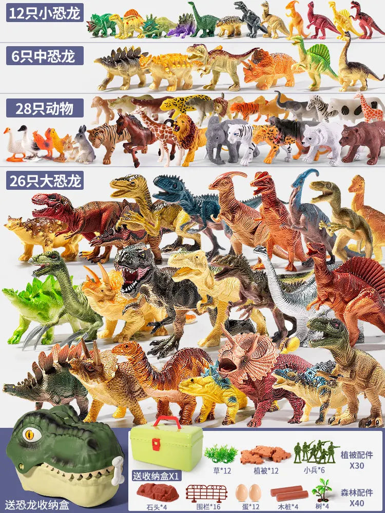 43-146/pcs Dinosaur Dino Animals Jungle Set Minifigure Excavation Children's Educational Toys for Boys festival Kid gift Toy