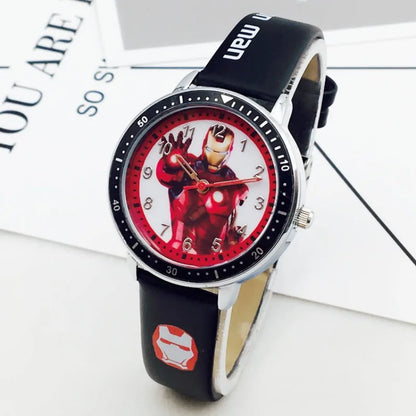 Marvel Spider-Man Iron Man Hulk Thor Anime Peripheral Cartoon Children Quartz Watch Creative Cool Watch Holiday Gift Wholesale