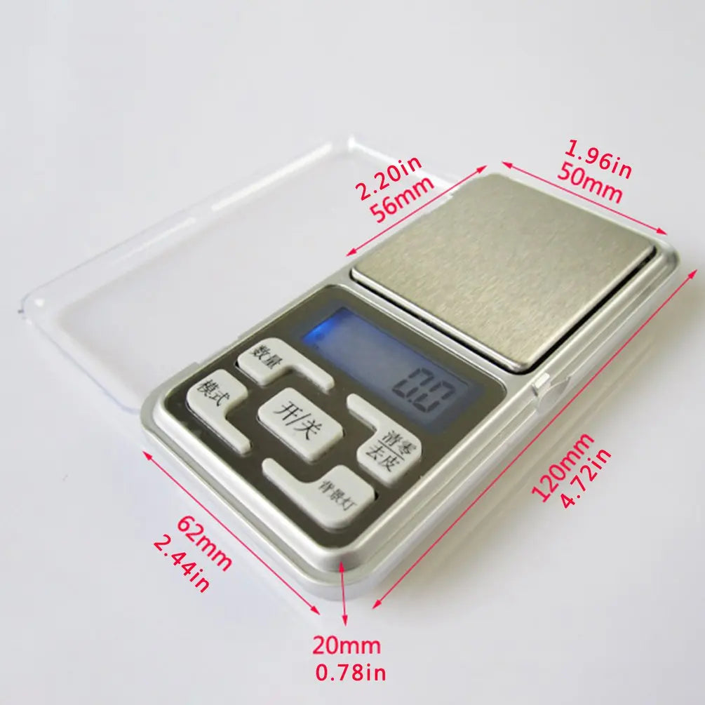 200g/0.01g Digital Scale High Accuracy Backlight LCD Mini Pocket Electronic Scale Jewelry Weighting Tool Portable Kitchen Scale