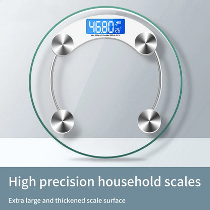 28cm Transparent Bathroom scales LCD Electronic Digital Smart Scale Body Balance Health Scales Battery Floor Scales