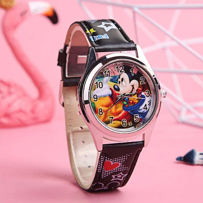 Disney Doraemon Children's Watch Cartoon Anime figure The Avengers Spiderman Mickey kids Watch gift with box Random dial pattern