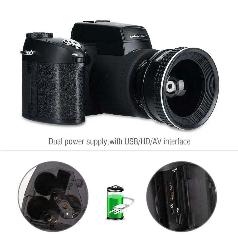 D7100 POLO Camaras 2023 HD 33MP 3" LCD 24X ZOOM LED Digital DSLR Camera Photo Camcorder Camera Profissional Camera