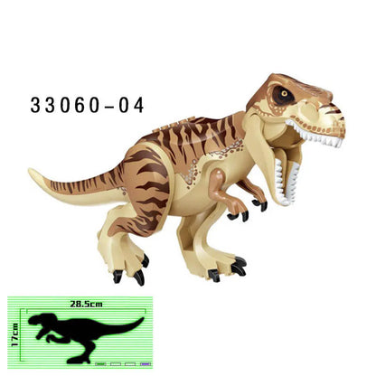 1Pc Big Jurassic Dinosaur Mini T-Rex Carnotaurus Baryonyx Stygimoloch Velociraptor Ankylosaurus Building Brick Toy For Children