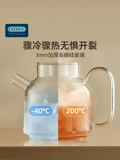 Health pot multifunctional household small office full glass new tea boiler kettle flower teapot 220v