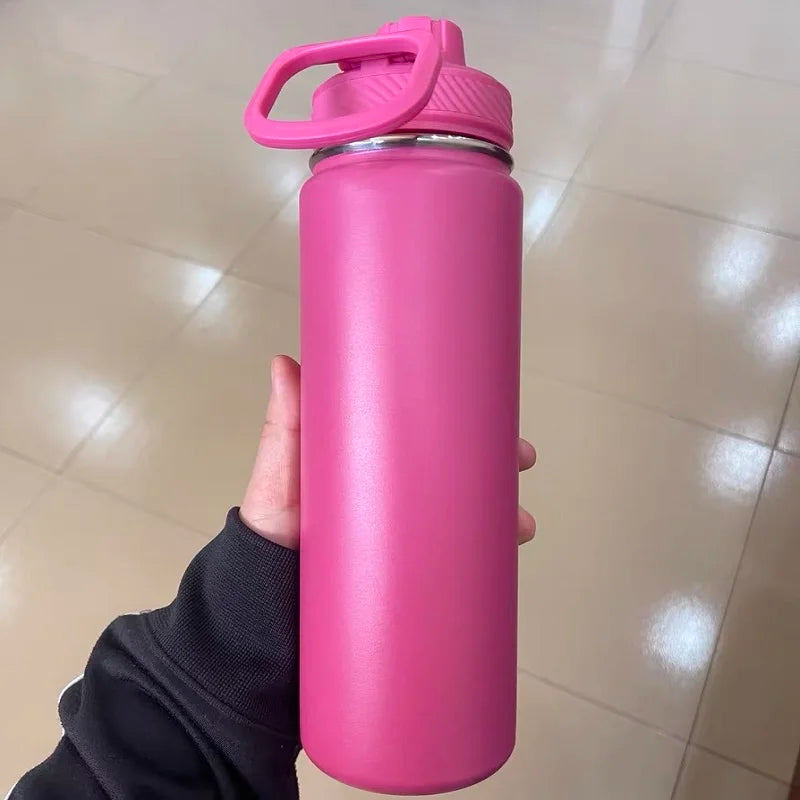 710ml Lulu Insulated Water Cup Sports Stainless Steel Pure Warm Cup Vacuum Portable Leakproof Outdoor Bottle Water Warm Bottles