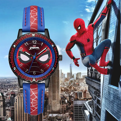 Marvel Spider man Children Watches Captain Leather Quartz Kids WristWatch The Avengers Men Clock Gifts relogio infantil montre