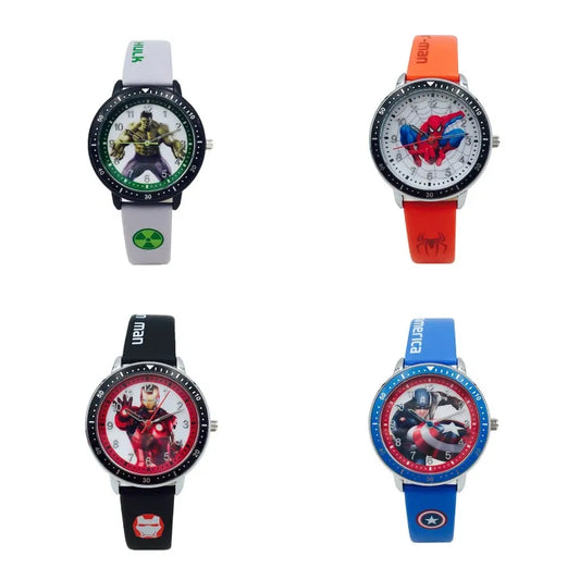 Marvel Spider-Man Iron Man Hulk Thor Anime Peripheral Cartoon Children Quartz Watch Creative Cool Watch Holiday Gift Wholesale