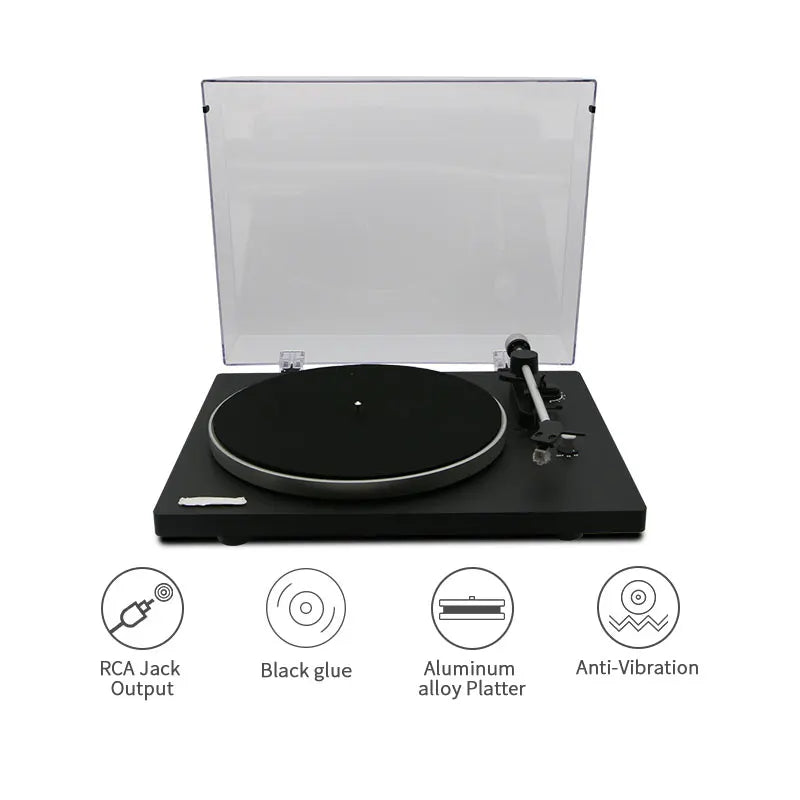 Modern High End Wooden 3 Speed Lp Record Player Built-in RIAA Equalizer Multiple Phonograph Needle Turntable Vinyl Record Player