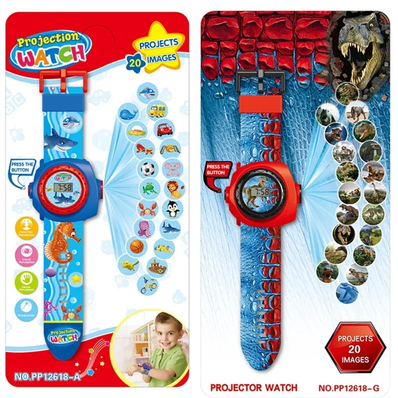 3D Projection Dinosaur Children Watches Kids Electronic Digital Watch Boys Girls Clock Wristwatches Christmas Gift Dropshipping