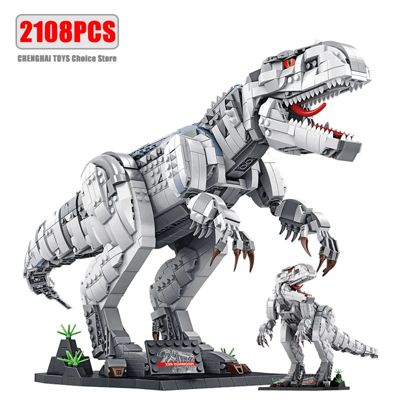 Jurassic Dinosaur World Building Blocks Large Tyrannosaurus Rex Bricks Boys MOC Brachiosaurus Sets Toys for Kids Christmas Gifts