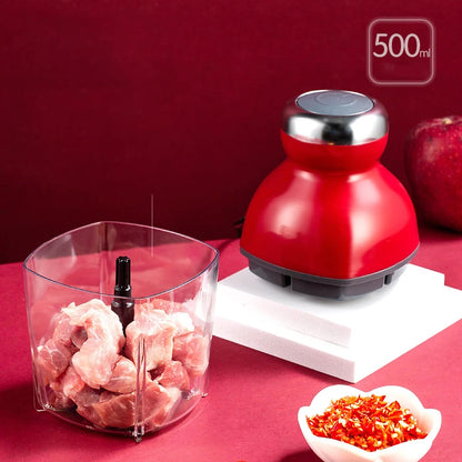 Mini Electric Garlic Chopper Multifunctional Vegetable Chili Meat Portable Ginger Masher Crusher Machine Blenders Kitchen Tool