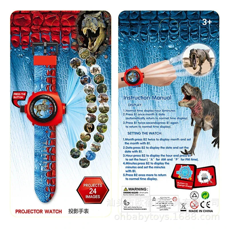 3D Projection Dinosaur Children Watches Kids Electronic Digital Watch Boys Girls Clock Wristwatches Christmas Gift Dropshipping