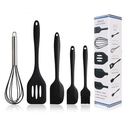 5pc Silicone Kitchen Utensils Kitchenware Cookware Sets Silicone Spatula Shovel Whisk Kitchen Tools Cooking Kitchen Accessories