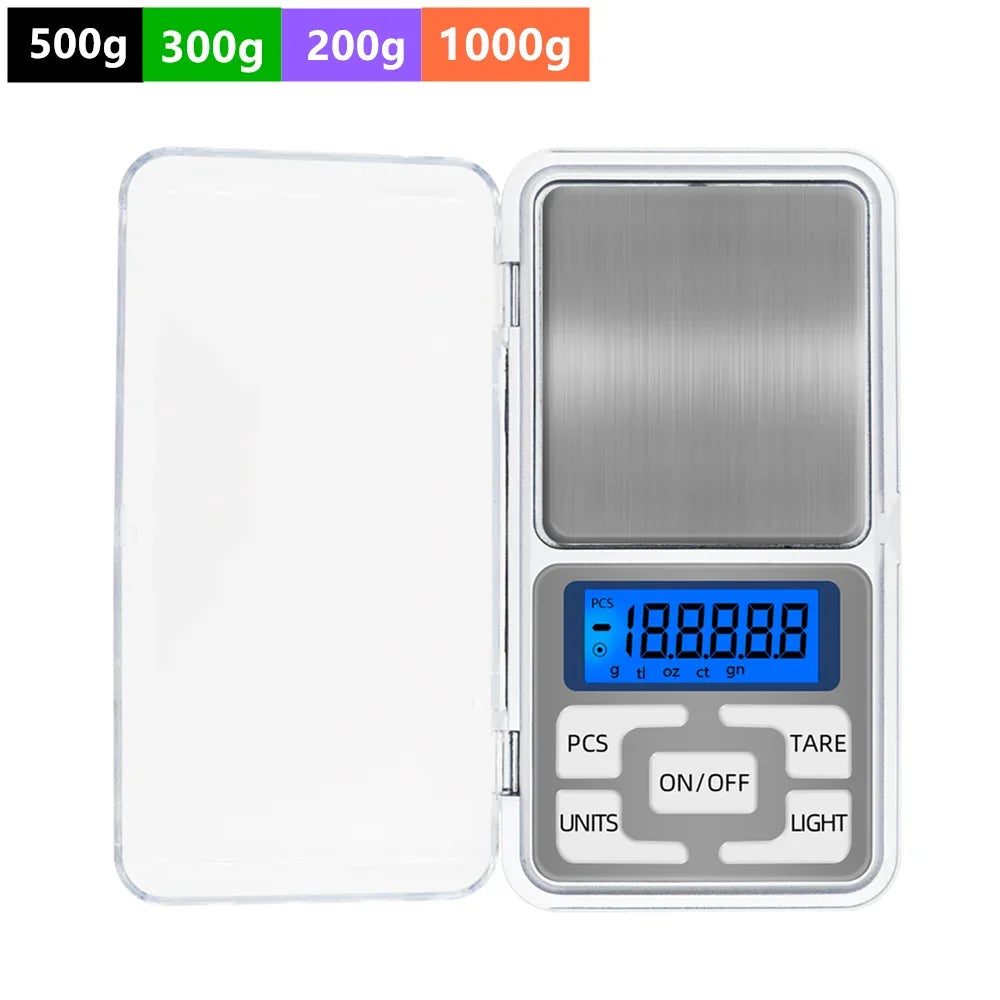 Jewelry Scales Weight Diamond Balance Kitchen Weighing Digital Pocket Mini Scale Bathroom 100g/200g/300g/500g/1000g 0.01g 0.1g