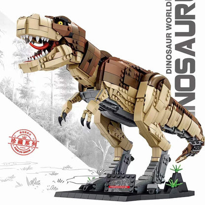 Jurassic Dinosaur World Building Blocks Large Tyrannosaurus Rex Bricks Boys MOC Brachiosaurus Sets Toys for Kids Christmas Gifts