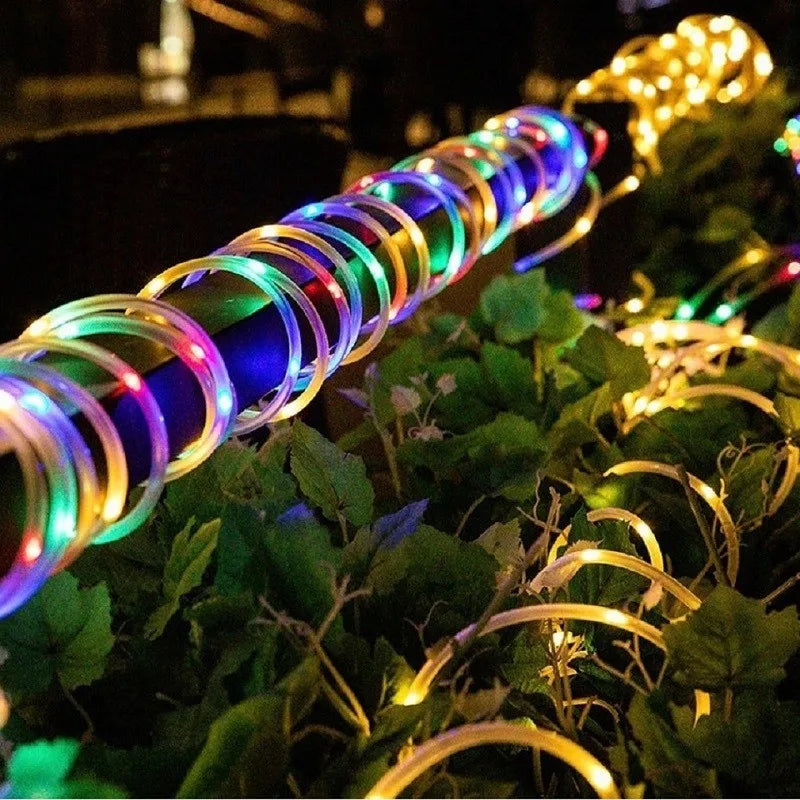 USB Telecontrol Lighting Strings 100/200LEDs 8Modes Outdoor Tube RGB Garden Decortion Christmas For Wedding Party Holiday Lights