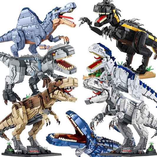 Jurassic World Park Indominus Rex Dinosaur Building Blocks Creative Expert Triceratops Tyrannosaurus Rex Model Bricks Toys MOC