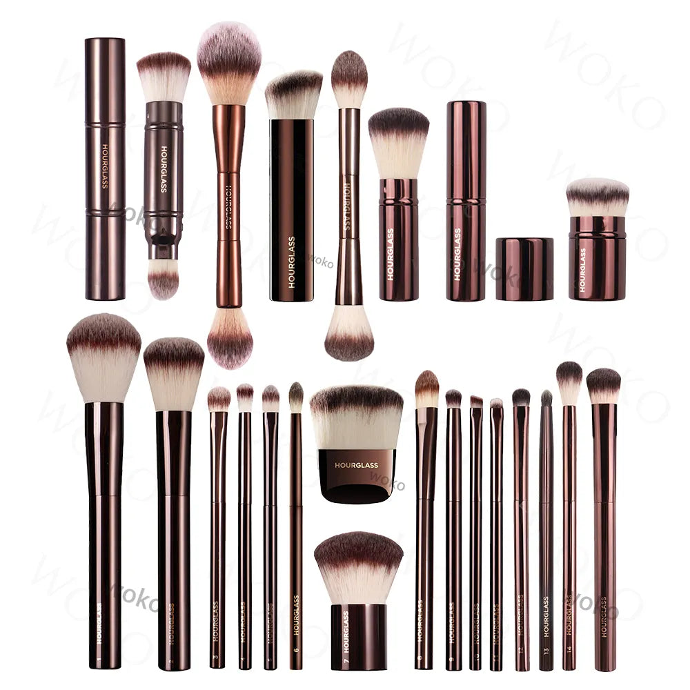 Hourglass Full Series Makeup Brush Blush Powder Contour Foundation Concealer Makeup Brush Eye Shadow Smudge Eyeliner Makeup Tool