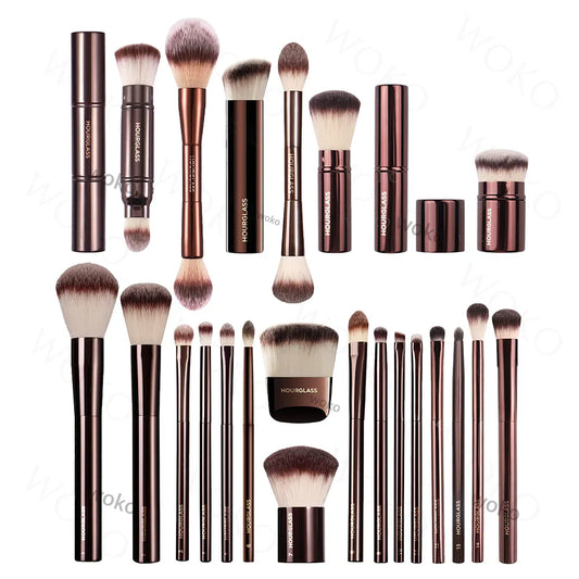 Hourglass Full Series Makeup Brush Blush Powder Contour Foundation Concealer Makeup Brush Eye Shadow Smudge Eyeliner Makeup Tool