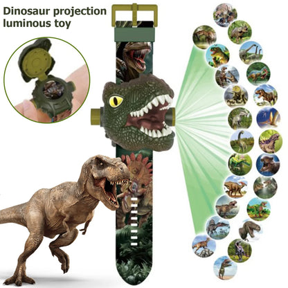 Kids Dinosaur Projection Watch Cartoon Dinosaur Pattern Watch Projector Projector On Wrist Educational Toy Children Boys Girls