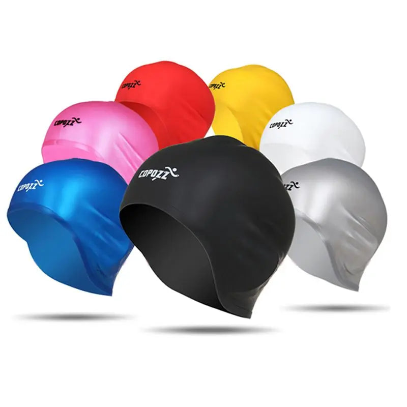 1PC Adults Swimming Caps Women Men Long Hair Waterproof Swim Pool Cap Ear Protect Large Natacion Badmuts Silicone Diving Hats