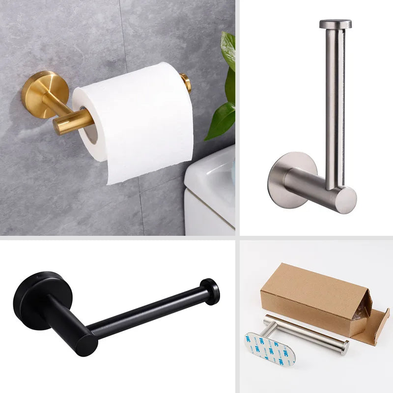 Punch-free Toilet Paper Holder Wall-mounted Toilet Paper Holder Organizer Storage Stand Kitchen Bathroom accessories